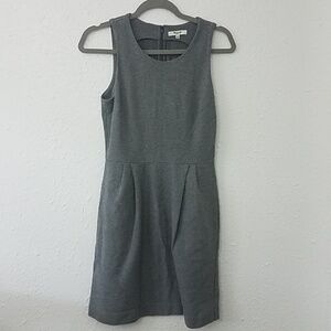 𝅺madewell XS dress Sleeveless gray academia pleated midi skirt